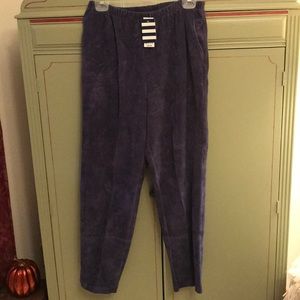 Lands end velour pants